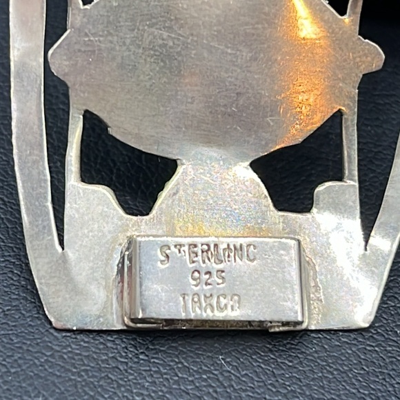 Vintage Taxco Mexico sterling silver bracelet, approx 6.25 inches, 32 grams - Picture 7 of 14